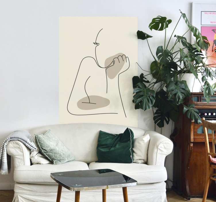 Apstraktna linijska umjetnost prednji poster - TenStickers