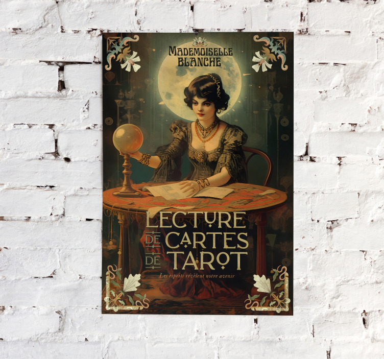 Poster berba grožđa tarot čitanja se koriste za pružanje pomaka u - TenStickers
