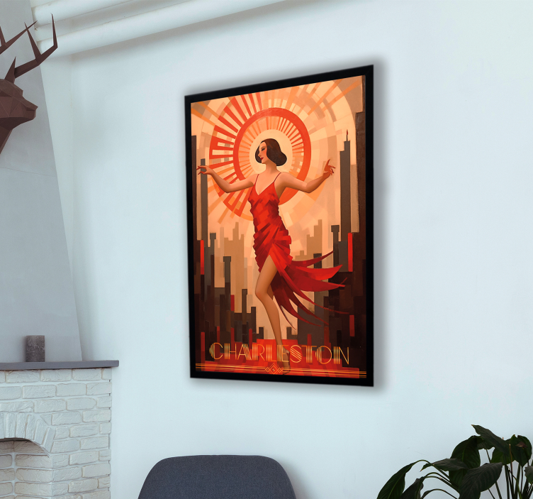 Art Deco plakat charleston - TenStickers