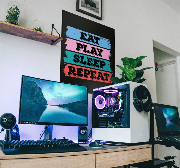 Igra jedi spavaj ispis plakata - TenStickers