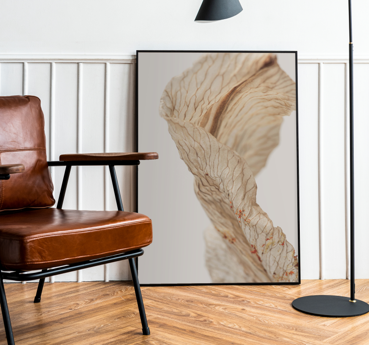 Minimalistički poster makro fotografija lista - TenStickers