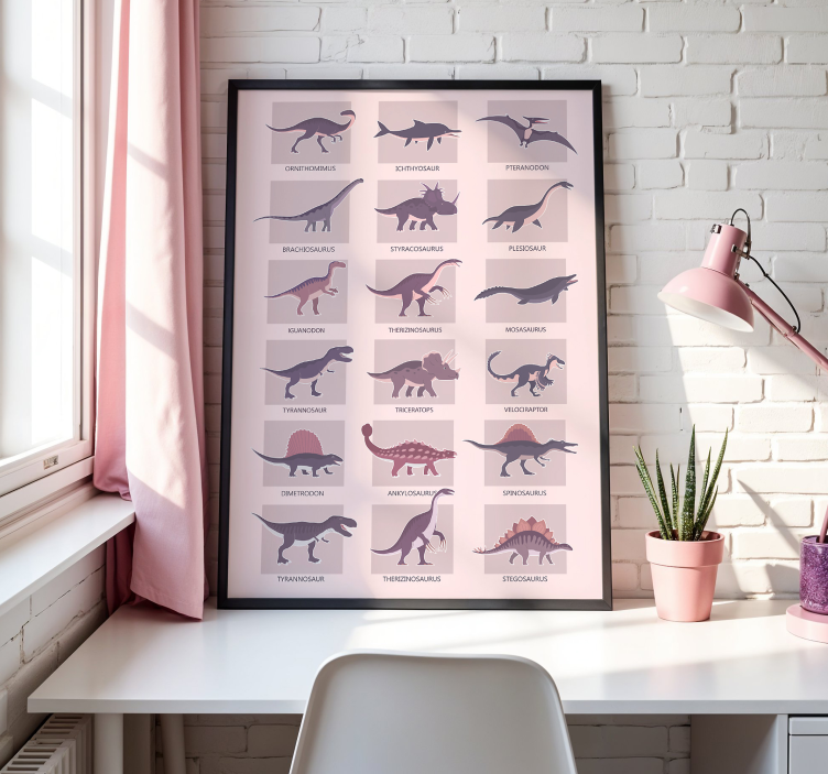 Poster dinosaura različite vrste - TenStickers
