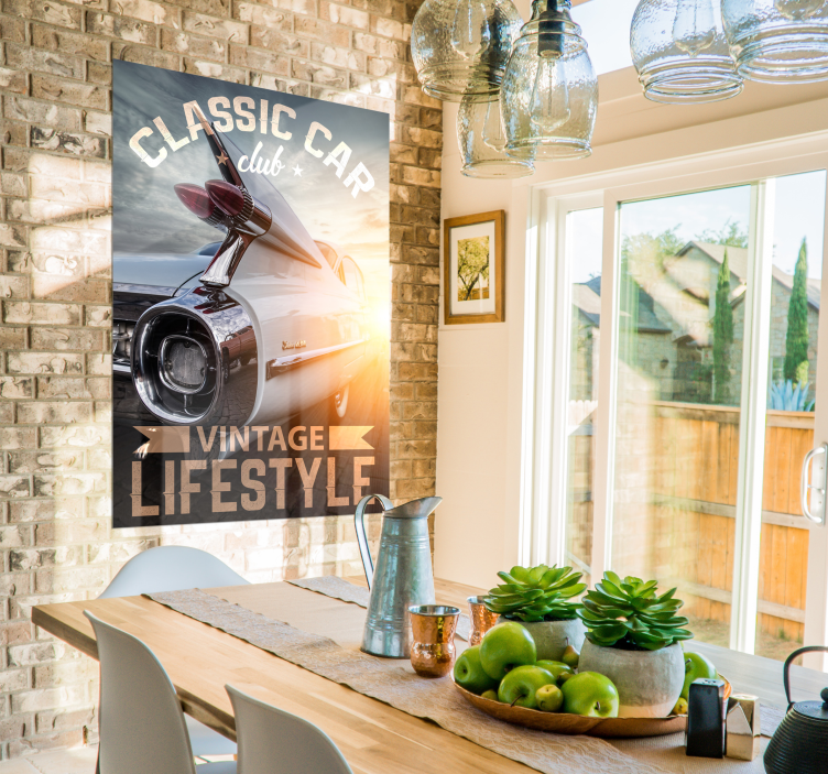 Starinski poster kluba klasičnih automobila - TenStickers