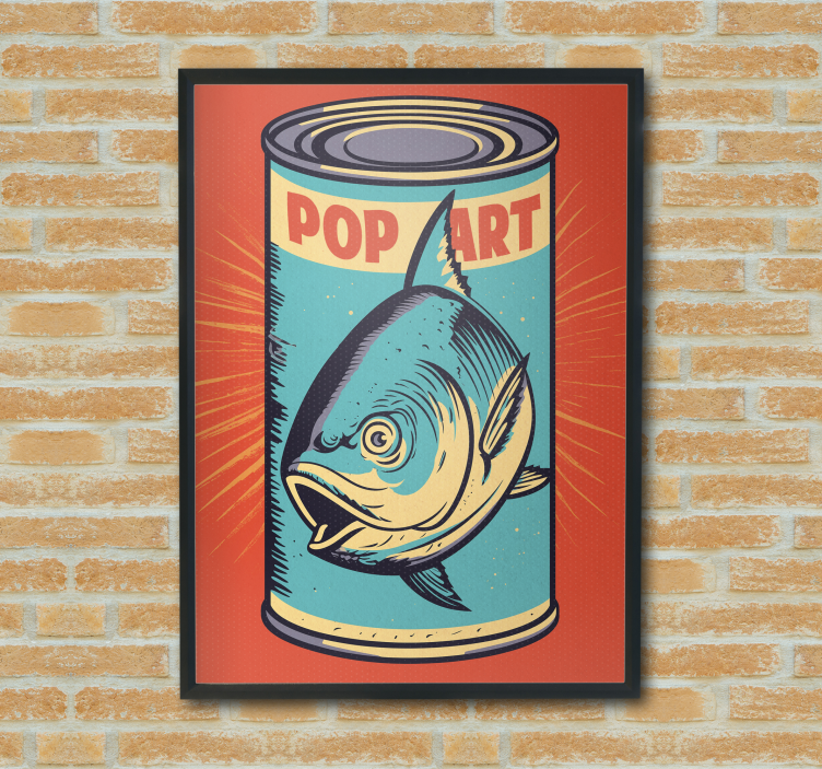 Pop art plakat konzerva tune - TenStickers
