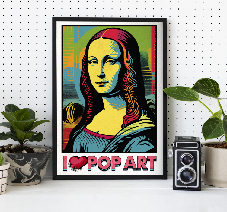 Pop art plakat šarena gioconda - TenStickers