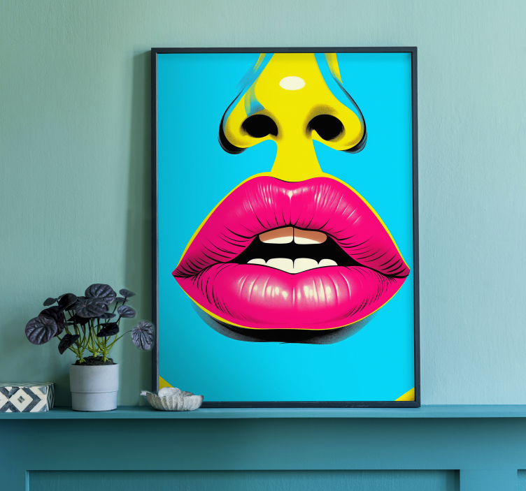 Pop art plakat seksi usta - TenStickers