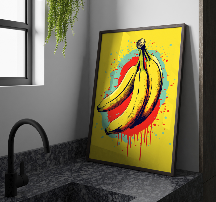 Pop art plakat tri banane - TenStickers