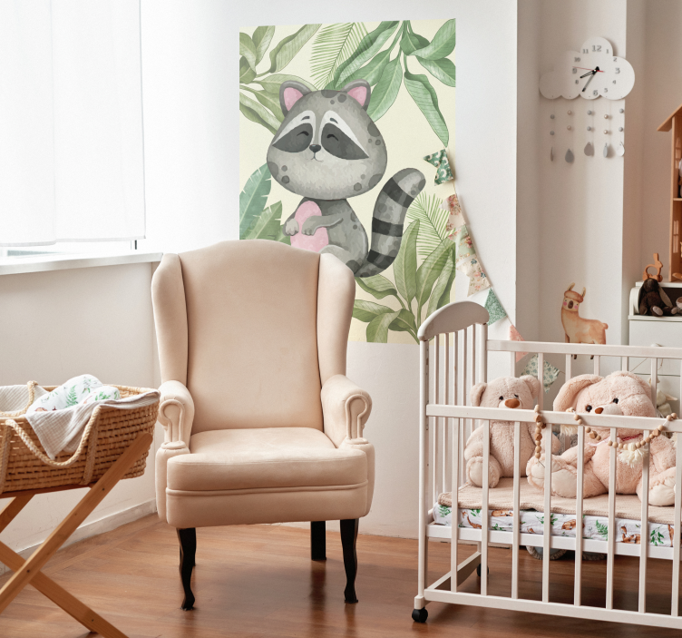 Poster životinja rakuna iz džungle - TenStickers