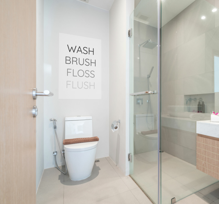 Pranje brush floss plakat za ispiranje - TenStickers
