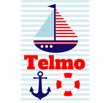 Plakati za dječju sobu jedrilica s imenom - TenStickers