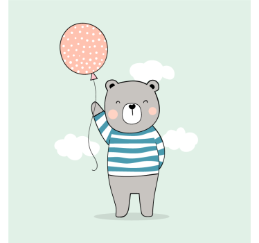 Plakati za dječju sobu medvjed s balonom - TenStickers