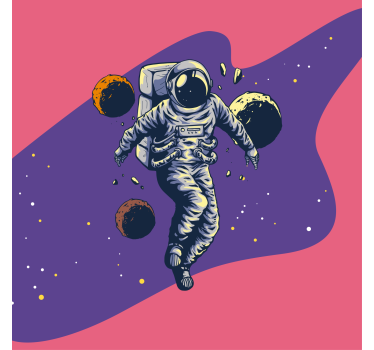 Plakati za dječju sobu s rukom crtanom astronautom - TenStickers