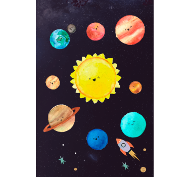 Plakati za dječju sobu sustav Sunca za djecuSustav Sunca je skup  - TenStickers