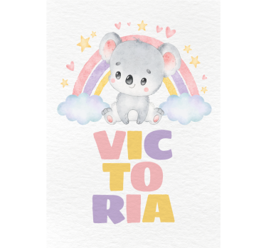 Plakati za dječju sobu koala i duga - TenStickers