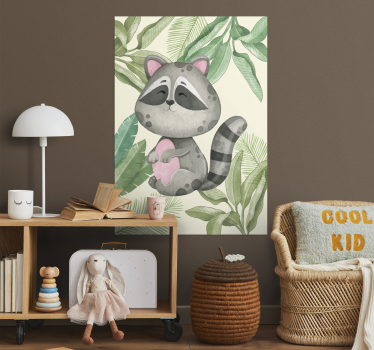 Poster životinja rakuna iz džungle - TenStickers