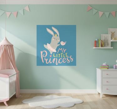 Plakati za dječju sobu zeko s citatom moja mala princeza - TenStickers