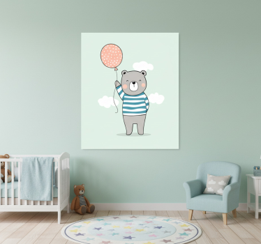 Plakati za dječju sobu medvjed s balonom - TenStickers