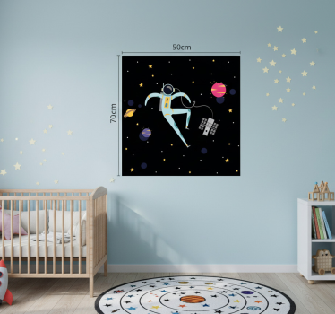 Plakati za dječju sobu s crtežom letećeg astronauta - TenStickers
