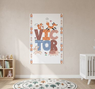 Plakati za dječju sobu s imenom šumskih životinja - TenStickers