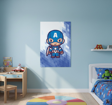 Plakati za dječju sobu plavi superheroj - TenStickers