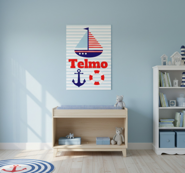 Plakati za dječju sobu jedrilica s imenom - TenStickers