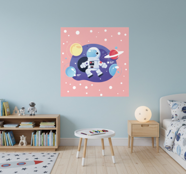 Plakati za dječju sobu s različitim simbolima astronauta - TenStickers