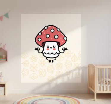 Plakati za dječju sobu s simpatičnom sretnom gljivicom - TenStickers