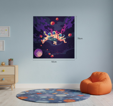 Plakati za dječju sobu s veselim astronautima - TenStickers