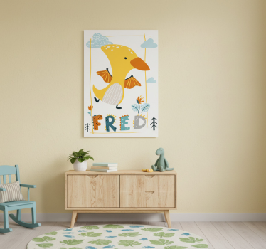 Plakati za dječju sobu žuti pterosaur - TenStickers