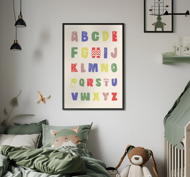 Plakati za dječju sobu geometrijska abeceda - TenStickers