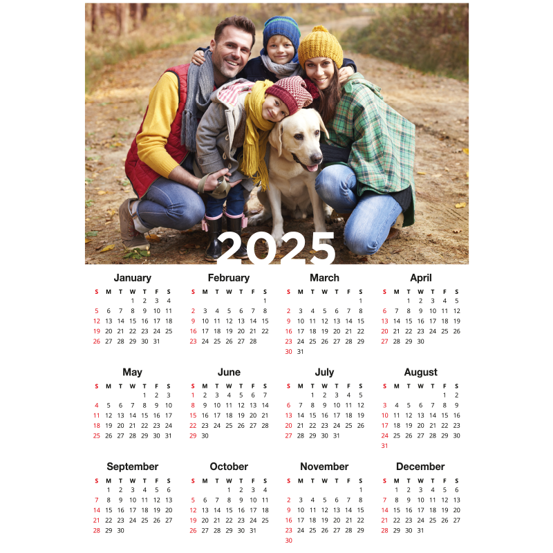 Poster personalizirani kalendar 2025 - TenStickers