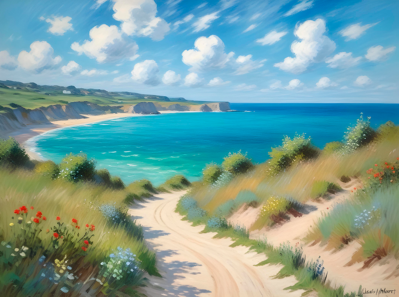 Poster zemljama prekrasan pogled na more - TenStickers