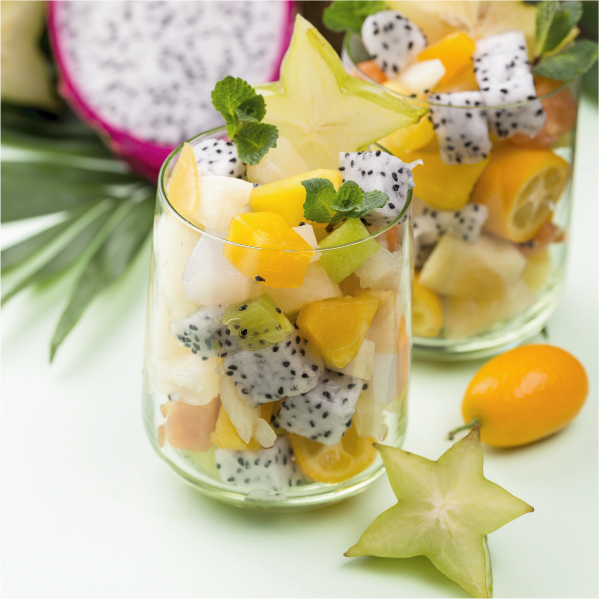 Poster kuhinja mango i zelene čaše - TenStickers