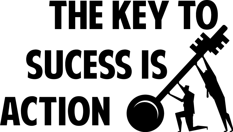 Poster ured uspjeh je akcija - TenStickers