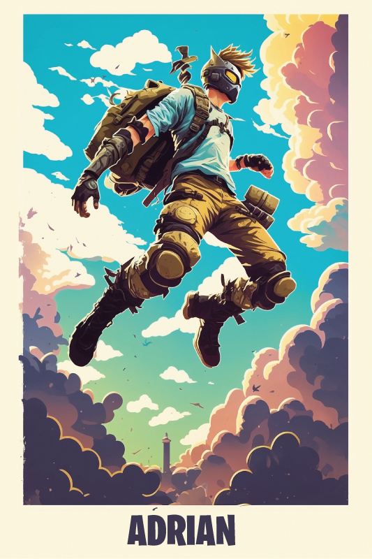 Poster tinejdžerska soba s epickim likom i imenom - TenStickers