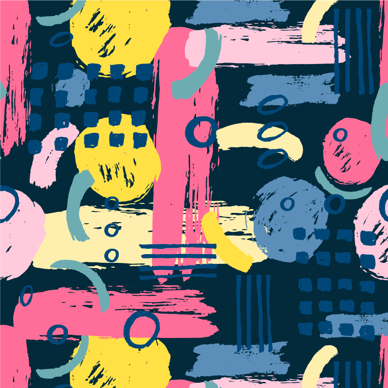 Poster dnevna soba apstraktne boje - TenStickers