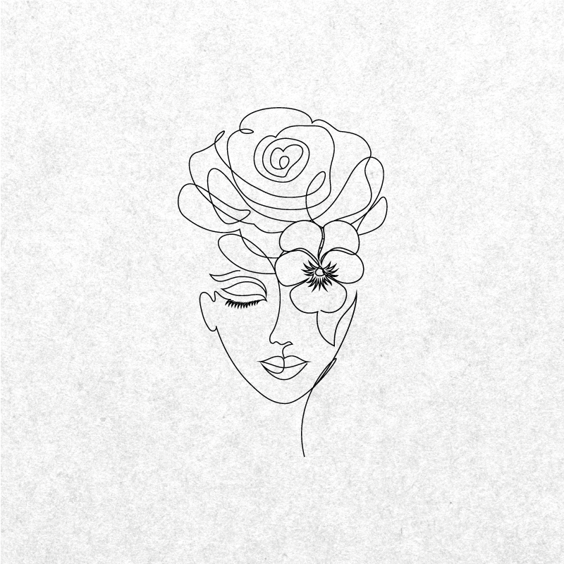 Poster dnevna soba minimalistička žena bez lica - TenStickers