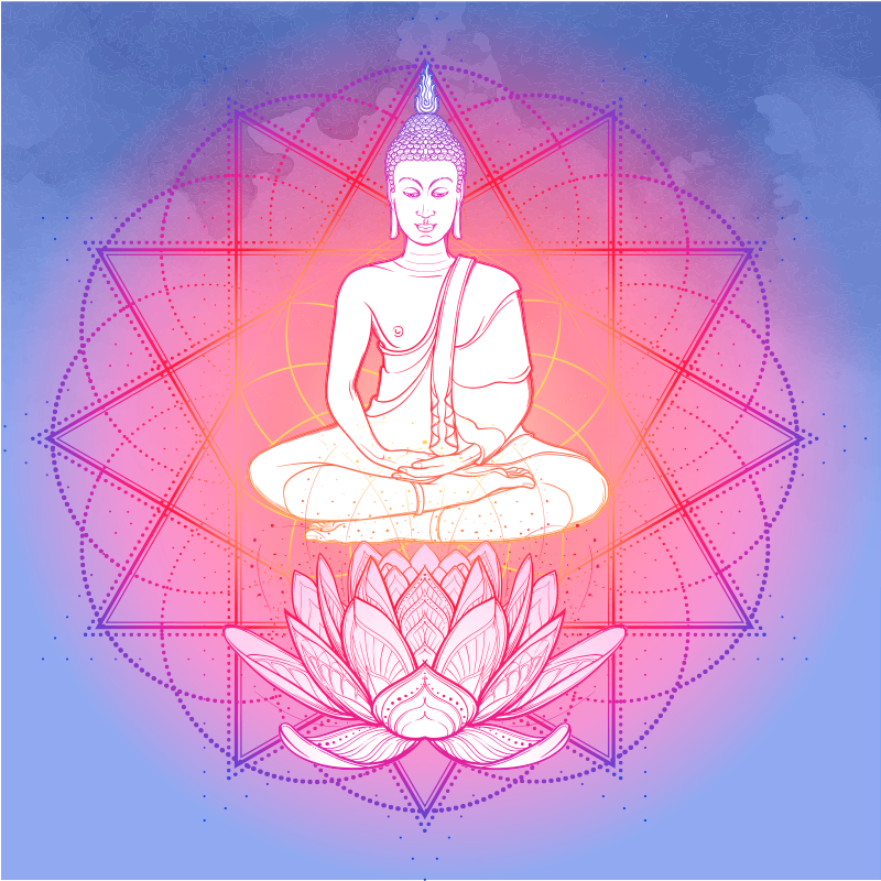 Poster dnevna soba mandala bude u meditaciji - TenStickers