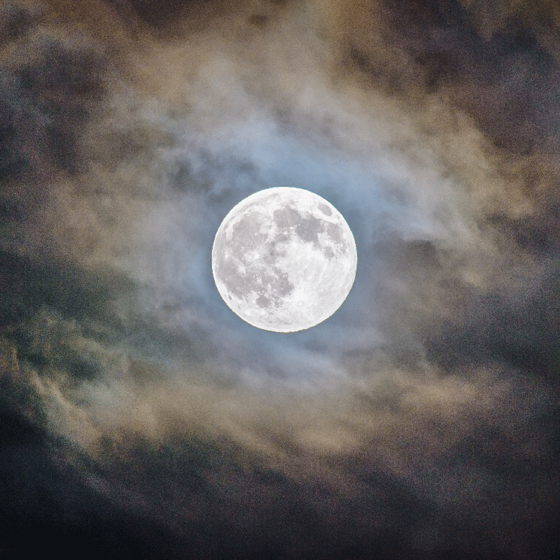 Poster dnevna soba noć punog mjeseca - TenStickers