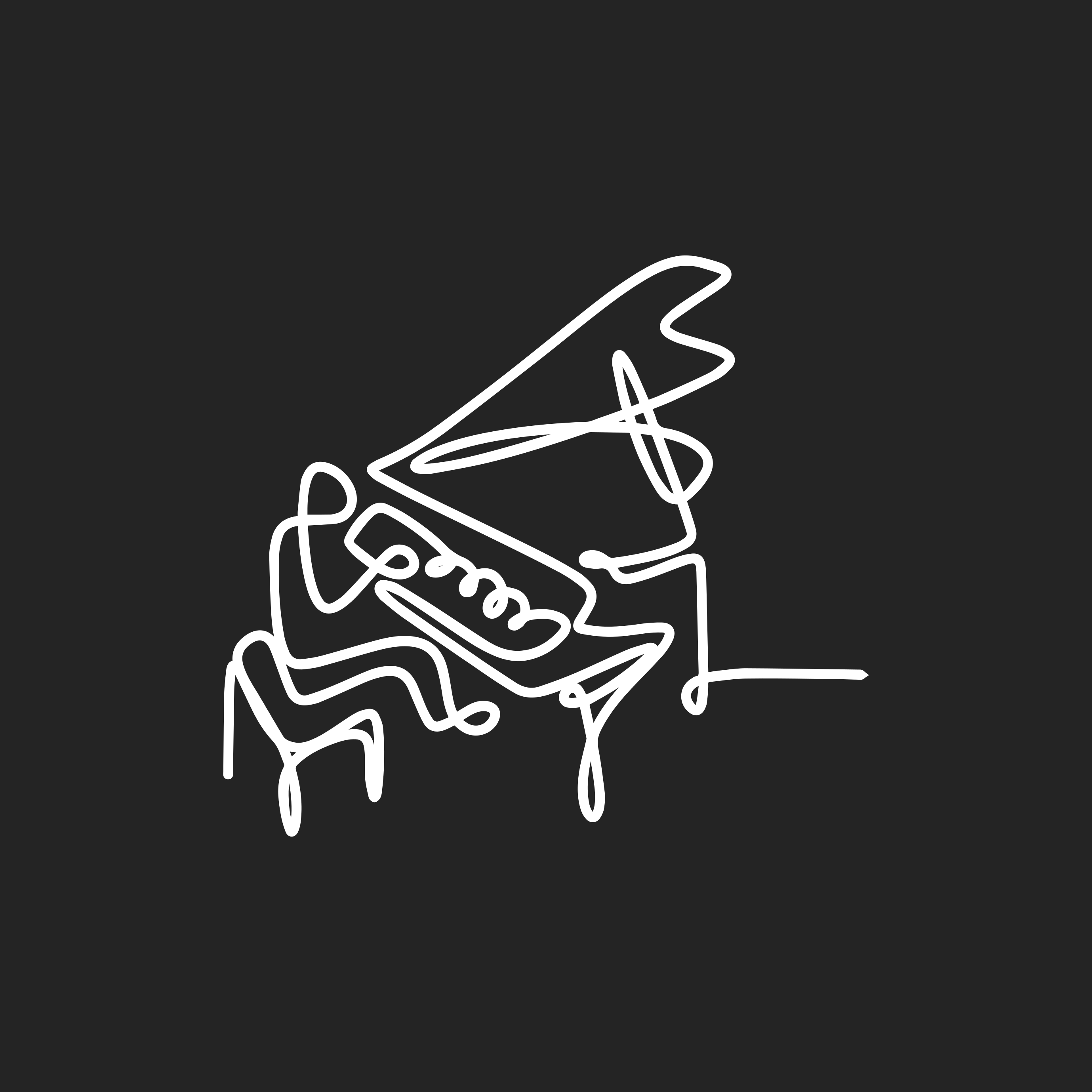 Poster dnevna soba s simpatičnim pianistom u linijama - TenStickers