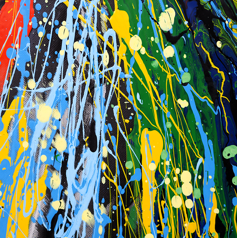 Poster dnevna soba umjetnost duge boje eksplozija - TenStickers