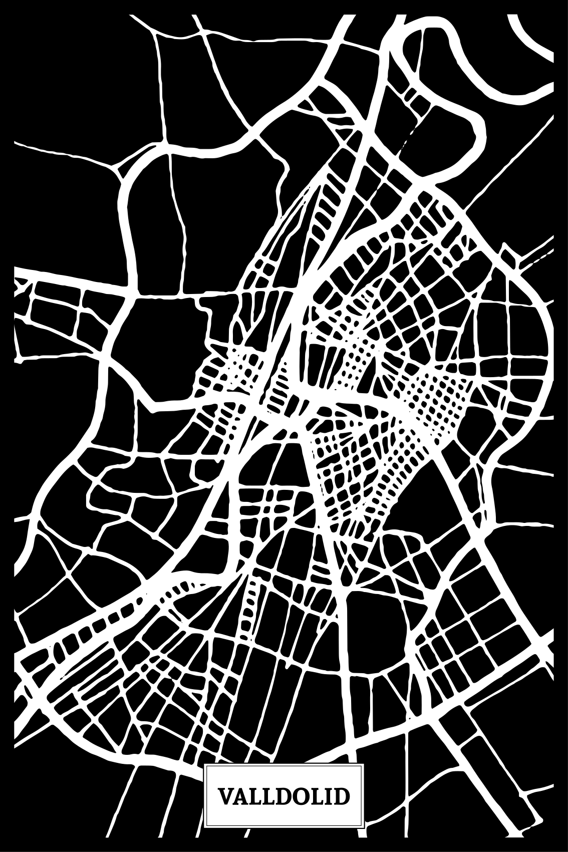 Poster dnevna soba mapa topografska valladolid - TenStickers