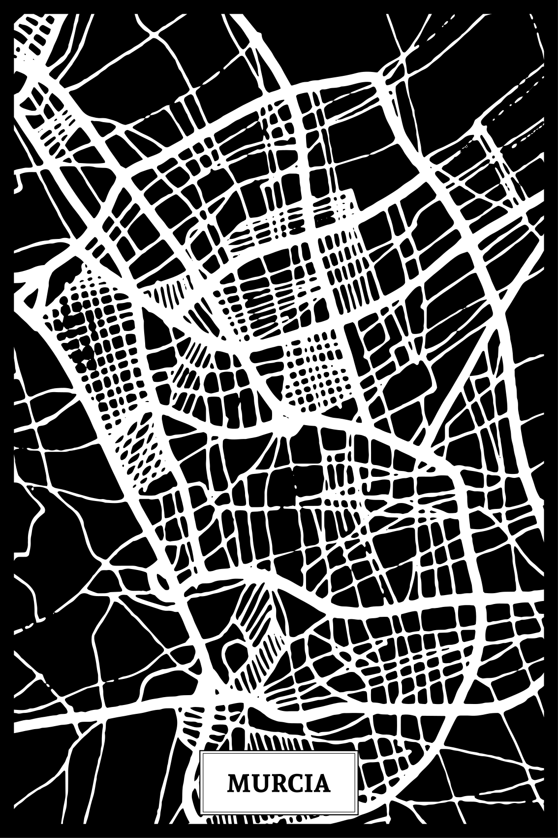 Poster dnevna soba mapa topografija murcia - TenStickers