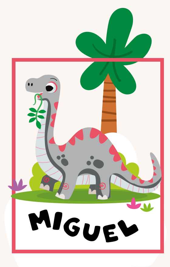 Plakati za dječju sobu s sivim dugovratnim dinosaurom - TenStickers