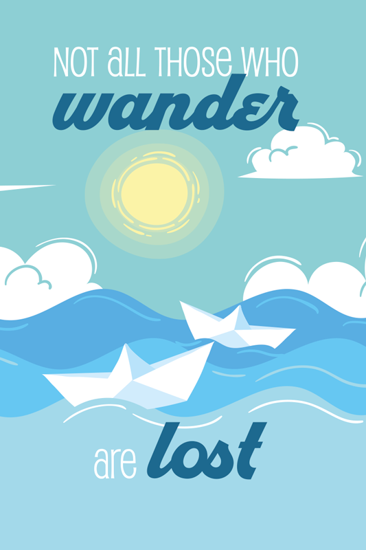 Poster fraze lutajući izgubljen citat sunce - TenStickers
