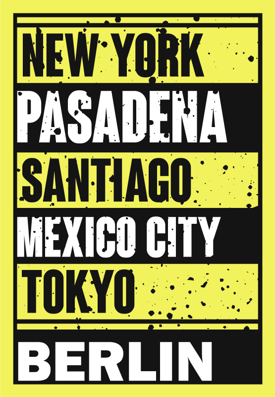 Poster fraze s tekstualnim preklapanjem gradova - TenStickers