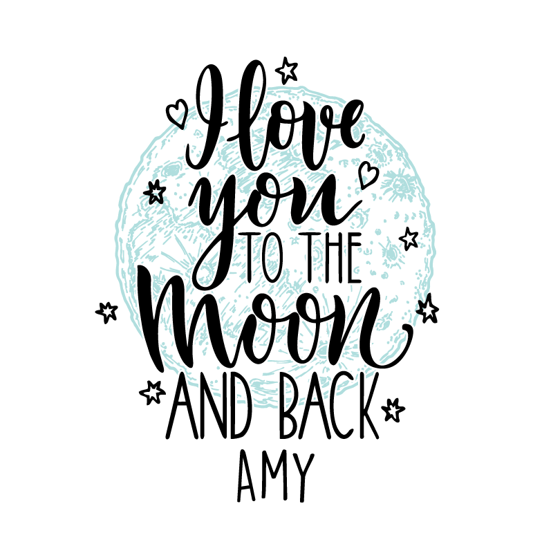 Poster festivali i događanja i volim te mjeseče - TenStickers