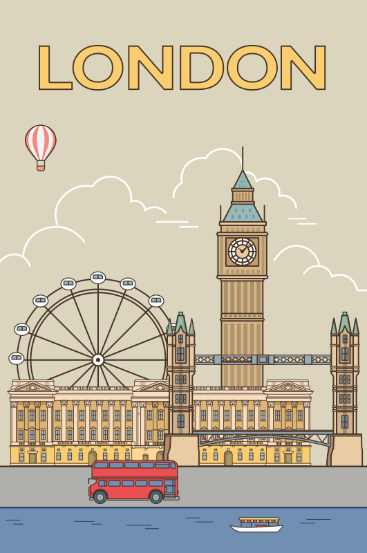 Poster zemlje i gradove london - TenStickers