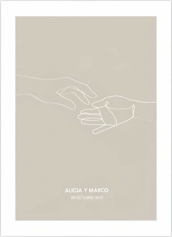 Poster personalizirani minimalističke dosežne ruke - TenStickers