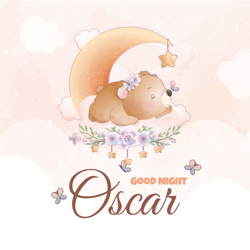 Poster personalizirani medvjed laku noć - TenStickers